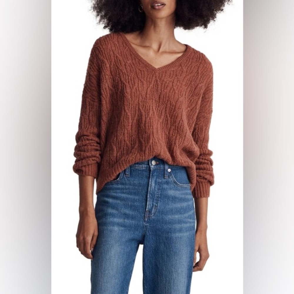 Madewell Alna V-Neck Sweater Size Medium